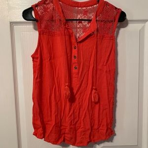 Women’s pink coral blouse. Medium